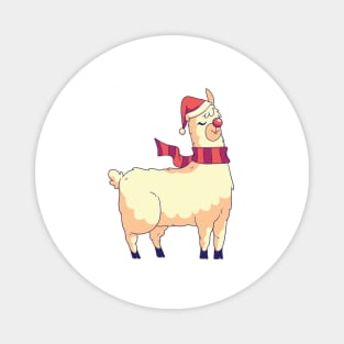 Christmas Alpaca Magnet